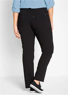 Pantaloni elasticizzati in bengalina con cinta comoda, straight, bonprix