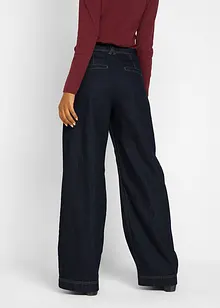 Jeans wide leg con cinta comoda, vita alta, bonprix