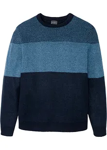 Maglione a girocollo in color block, bonprix