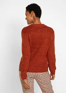 Cardigan a maglia grezza con cotone riciclato, bonprix