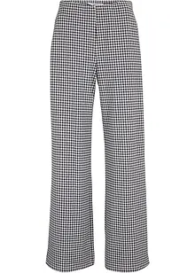 Pantaloni elasticizzati pied-de-poule, wide leg, bonprix