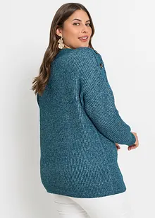 Maglione oversize con bottoni, bonprix