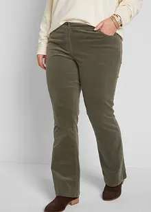 Pantaloni di velluto elasticizzati, bootcut, bonprix