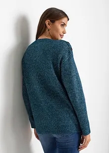 Maglione oversize con bottoni, bonprix