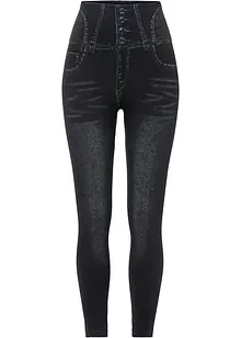 Leggings effetto jeans senza cuciture con effetto modellante forte, bonprix