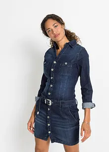 Abito di jeans con cintura, bonprix