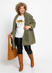 Cappotto corto oversize in simil lana, bonprix