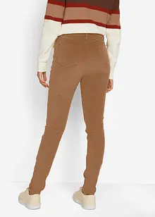 Pantaloni di velluto elasticizzati skinny, bonprix