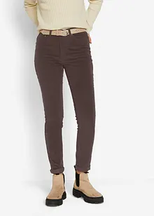 Pantaloni di velluto elasticizzati skinny, bonprix