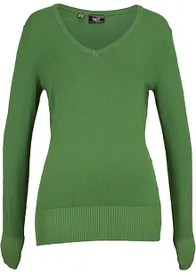 Maglione in filato fine con scollo a V, bonprix