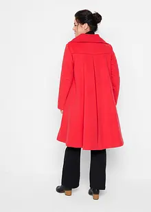 Cappotto svasato in simil lana con collo ampio, bonprix