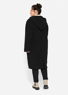 Pelliccia teddy sintetica con cappuccio e tasche, bonprix