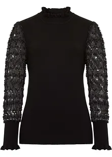 Maglione a collo alto in misto viscosa fluente, bonprix