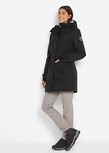 Parka tecnico con pile teddy e cappuccio, impermeabile, bonprix