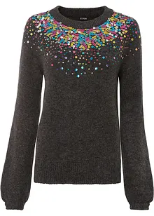 Maglione con paillettes, bonprix