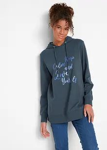 Felpa con cappuccio in puro cotone biologico, bonprix