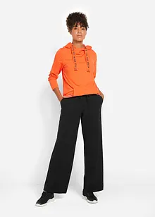 Pantaloni da jogging in cotone, wide leg, bonprix