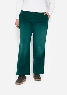 Pantaloni di velluto a coste elasticizzato, wide leg, bonprix