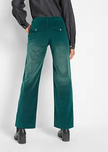 Pantaloni di velluto elasticizzati, wide leg, bonprix