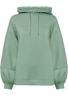 Felpa con cappuccio oversize in morbido misto cotone, bonprix