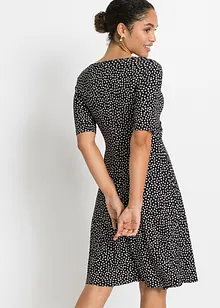Abito in morbido jersey misto viscosa con drappeggio, bonprix