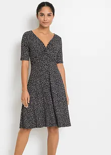 Abito in morbido jersey misto viscosa con drappeggio, bonprix
