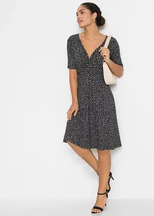 Abito in morbido jersey misto viscosa con drappeggio, bonprix