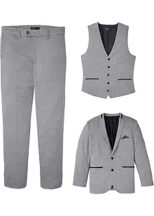 Completo con poliestere riciclato (3 pezzi) giacca, pantaloni, gilet, bonprix