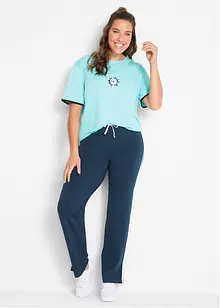 Pantaloni in maglina elasticizzata, straight, bonprix