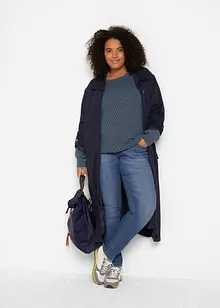 Maglione in maglia operata di misto cotone, bonprix