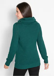 Maglione a collo alto con cordoncino, bonprix