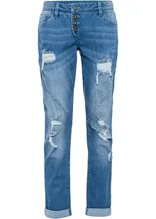 Jeans boyfriend sdruciti con poliestere riciclato, bonprix