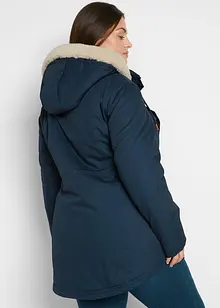 Parka imbottito con ecopelliccia, bonprix