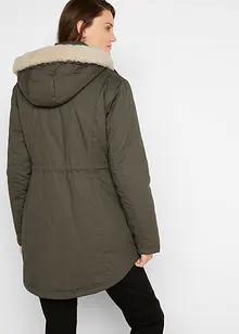 Parka imbottito con ecopelliccia, bonprix