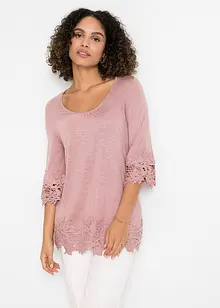 Maglia con pizzo, bonprix