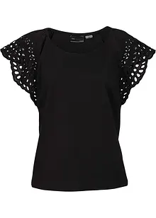 Maglia con ricami traforati, bonprix