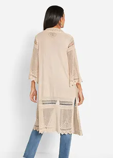Cardigan lungo traforato, bonprix