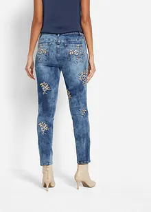 Jeans con ricami floreali, bonprix