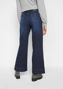 Jeans wide leg elasticizzati, vita media, bonprix