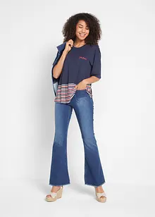 Jeans elasticizzati a vita alta, flared, bonprix