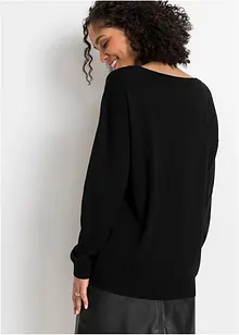 Maglione oversize con scollo a V, bonprix