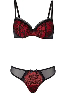 Reggiseno con coppe preformate con ferretto e perizoma (set 2 pezzi), bonprix