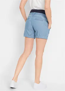 Shorts prémaman effetto jeans  con lino, bonprix