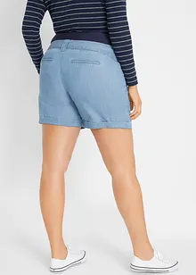 Shorts prémaman effetto jeans  con lino, bonprix