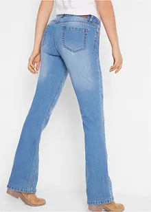 Jeans elasticizzati comfort bootcut, vita media, bonprix