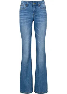 Jeans elasticizzati comfort bootcut, vita media, bonprix