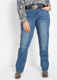 Jeans elasticizzati a gamba larga vita media, bonprix