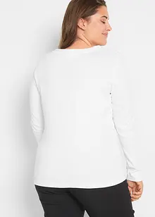 Maglia a maniche lunghe con scollo quadrato (pacco da 2), bonprix