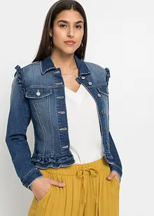 Giacca di jeans con volant, bonprix