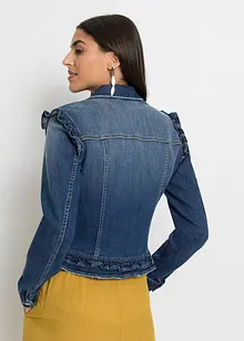 Giacca di jeans con volant, bonprix